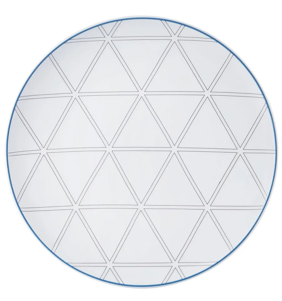 obrazek 1 Porcelanowy talerz deserowy z kolekcji Orquestra z geometrycznym zdobieniem - Vista Alegre