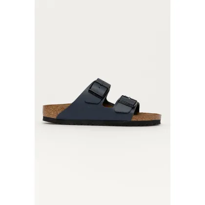 Zdjęcie Birkenstock klapki skórzane Arizona damskie kolor granatowy 51153