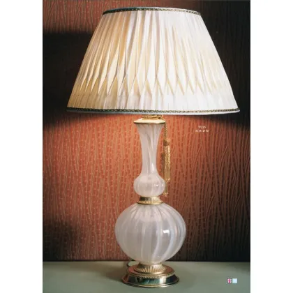 Zdjęcie Lampa ze szkła Murano w kolorze jedwabiu i złota z kloszem - Il Paralume Marina