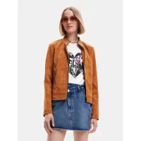 Zdjęcie Desigual Kurtka z imitacji skóry 23SWEW02 Brązowy Regular Fit