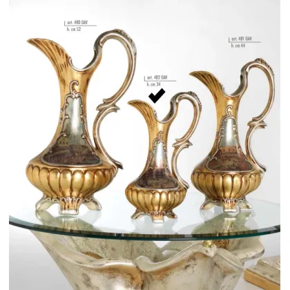 Picture Beautiful carafe with handle and image of Venice 34cm - Valle d'oro Patchi