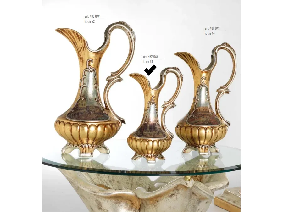 obrazek 1 Piękna karafka z uchwytem i obrazem Wenecji 34cm - Valle d'oro Patchi