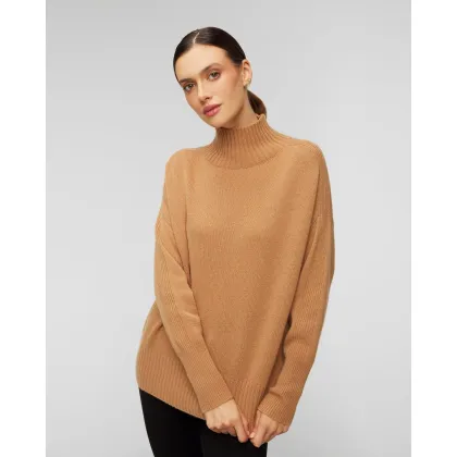 Zdjęcie Sweter Kaszmirowy Damski Allude Mockneck Z Golfem