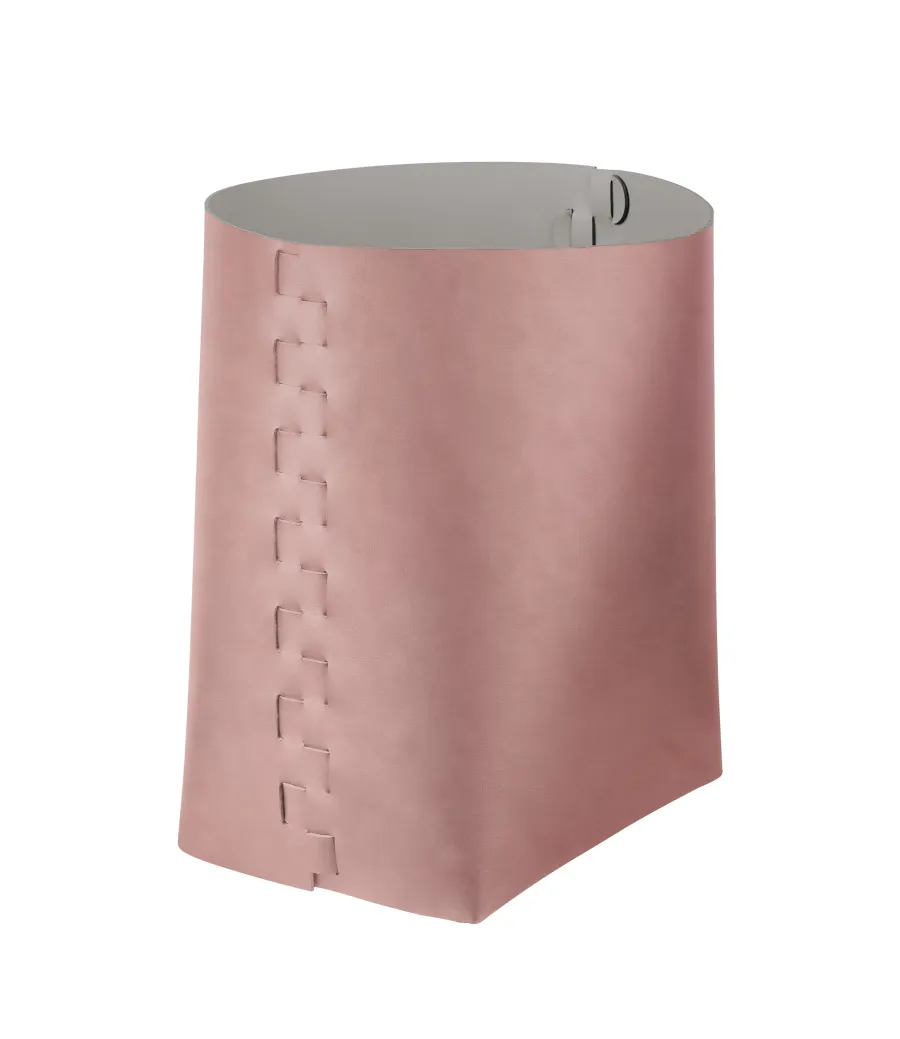 obrazek 1 Wyjątkowy wysoki kosz Helena 35x30xH45 cm w kolorze pudrowego różu