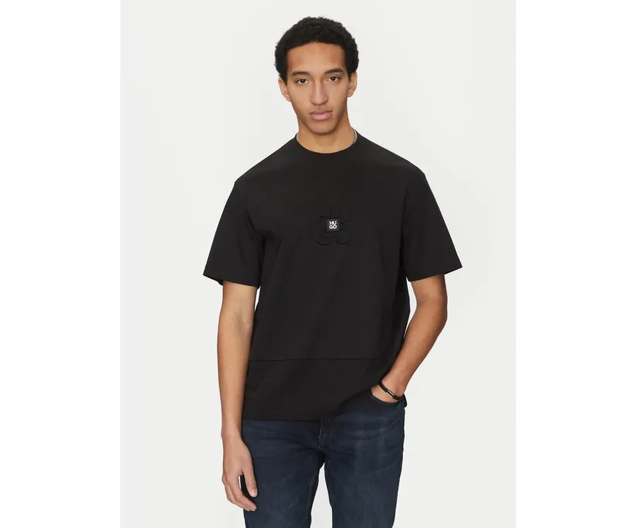 obrazek 1 HUGO T-Shirt Debostac 50535499 Czarny Relaxed Fit