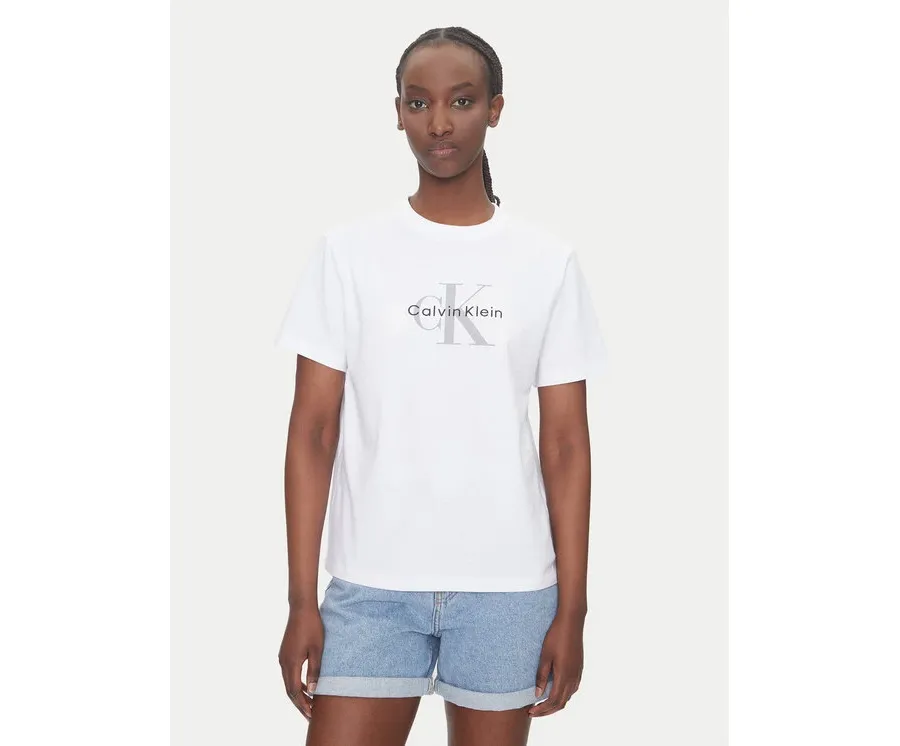 obrazek 1 Calvin Klein Jeans T-Shirt Hero LV047B865G Biały Regular Fit