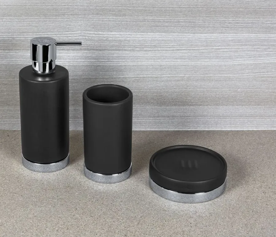 obrazek 1 Luksusowe ceramiczne akcesoria łazienkowe w kolorze czarnym