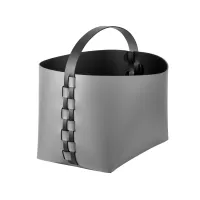 Picture Beautiful, stylish gray Helena basket with handle 35x30xH26 cm