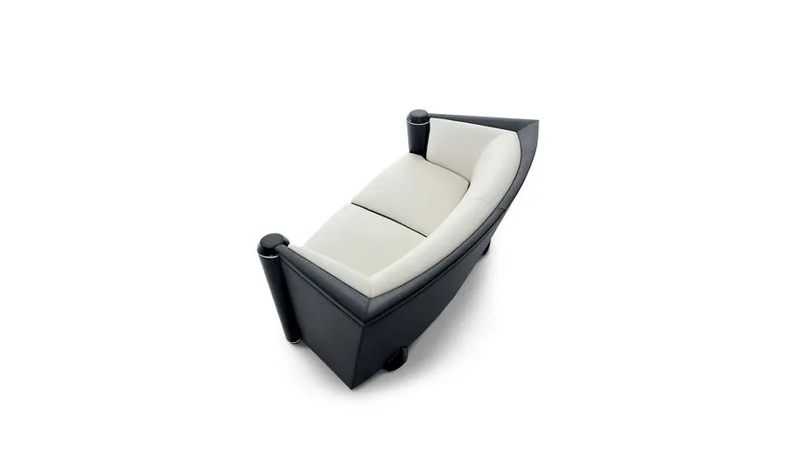 obrazek 2 Elegancka tapicerowana skórą sofa do luksusowych wnętrz