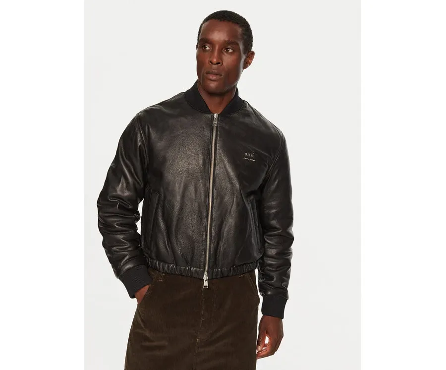 obrazek 1 AMI PARIS Kurtka skórzana HJK131LH0044 Czarny Regular Fit
