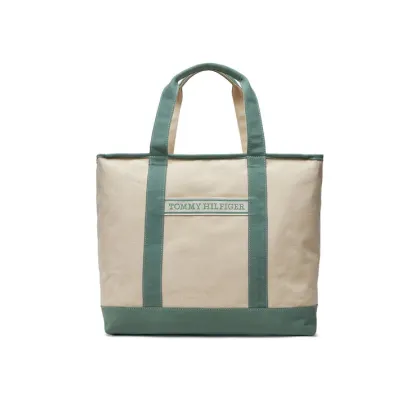 Zdjęcie Tommy Hilfiger Torebka Th Summer Canvas Tote AW0AW17421 Zielony