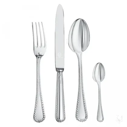 Zdjęcie 48-elementowy pięknie zdobiony zestaw sztućców w skrzynce - Zaramella Argenti