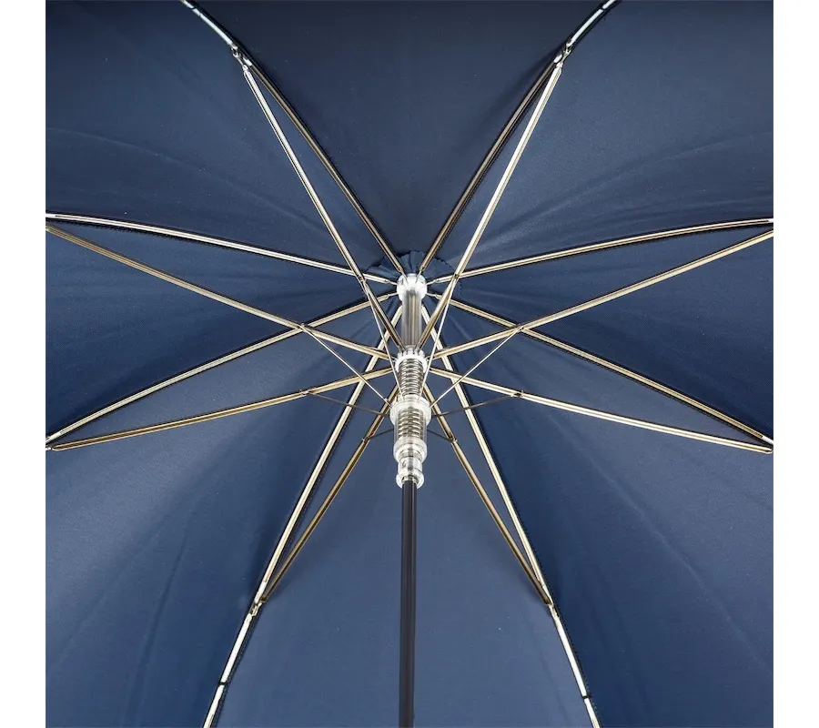 obrazek 8 Stylowy niebieski parasol męski z rączką w kształcie głowy charta - Pasotti