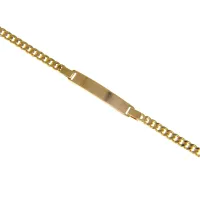 Zdjęcie Bransoletka męska z żółtego złota z blaszką - 21 cm
