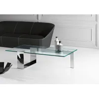 Picture Italian table made of tempered glass for the living room - Tonelli Design