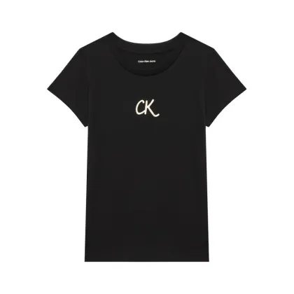Zdjęcie Calvin Klein Jeans T-Shirt Glitter IG0IG02972 D Czarny Slim Fit