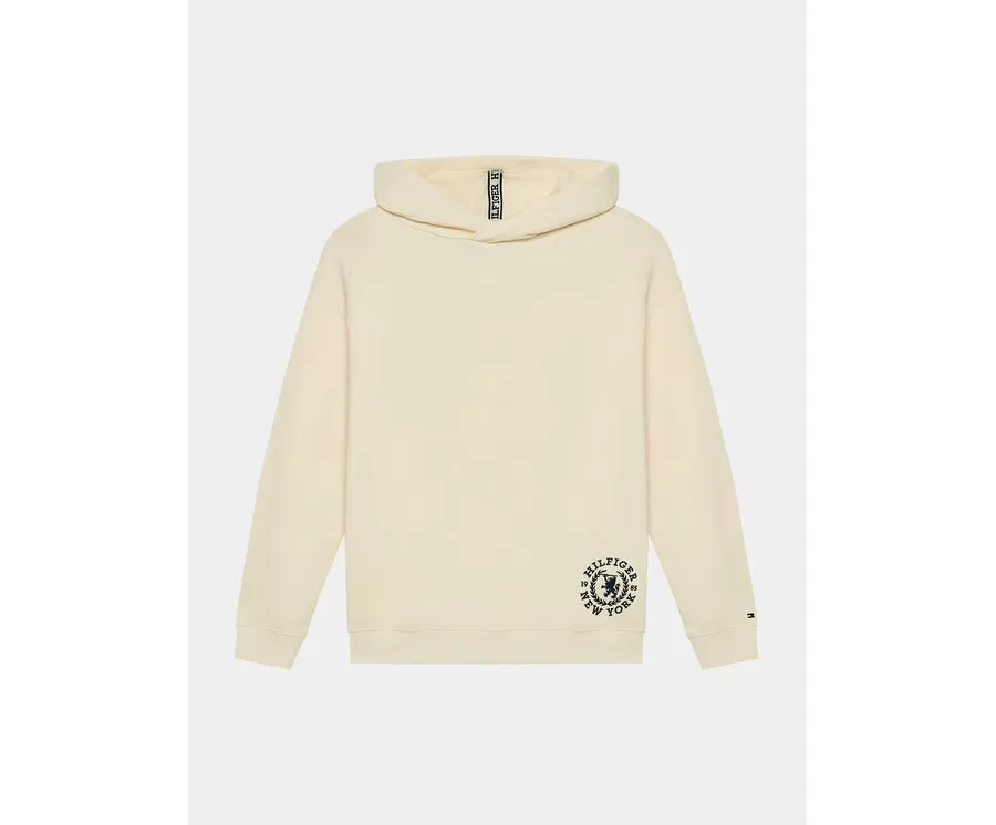 obrazek 1 Tommy Hilfiger Bluza Crest Logo KB0KB08712 D Beżowy Regular Fit