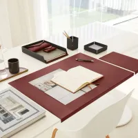 Picture Italian desk accessories - burgundy Talia pad