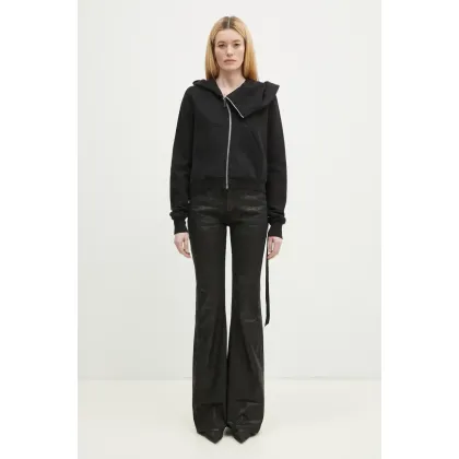 Zdjęcie Rick Owens bluza bawełniana Mountain damska kolor czarny z kapturem gładka DS01E3247.F