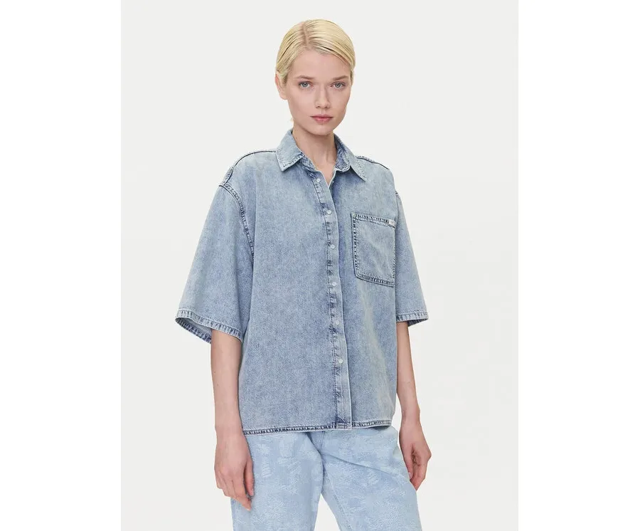 obrazek 1 Mustang Koszula jeansowa Ella 1016568 Niebieski Oversize