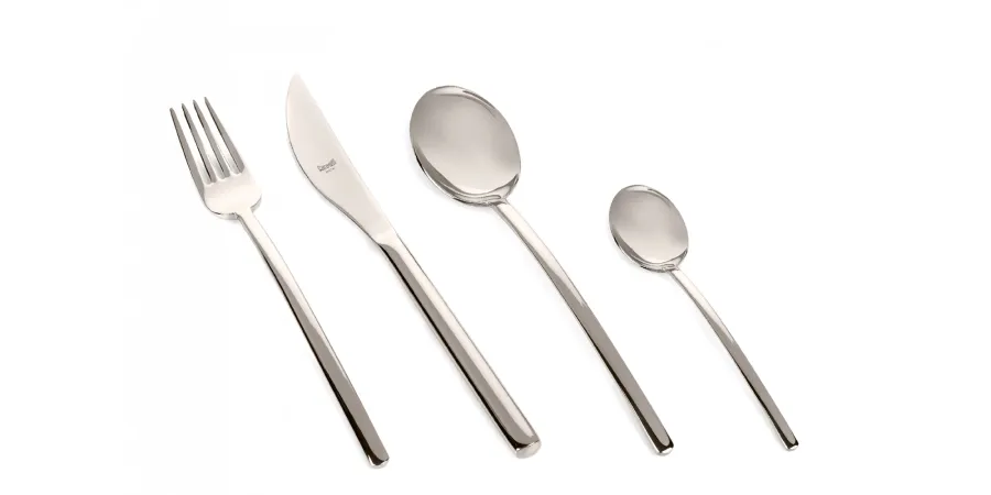 obrazek 2 Luksusowa włoska łyżeczka deserowa Due Champagne - 6 szt.