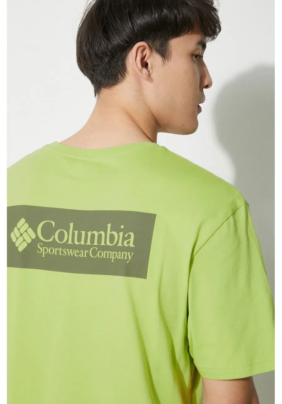 obrazek 1 Columbia t-shirt bawełniany North Cascades kolor zielony z nadrukiem 1834041