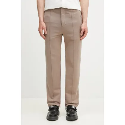 Zdjęcie Filling Pieces spodnie dresowe bawełniane Core Link męskie kolor brązowy gładkie 761600014070