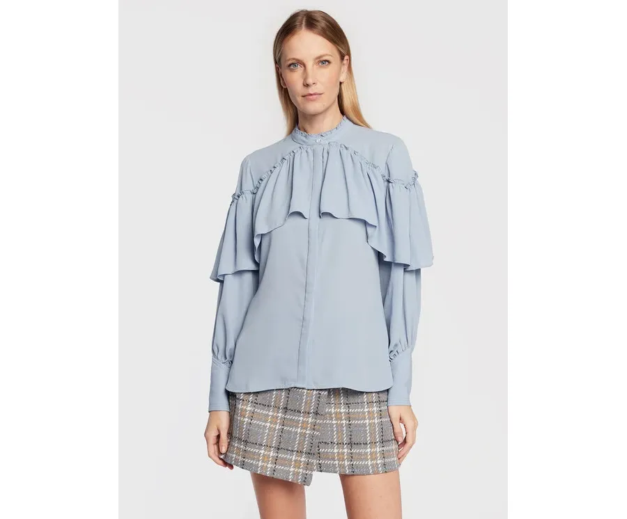 obrazek 1 Bruuns Bazaar Koszula Camilla Aeva BBW3173 Błękitny Regular Fit