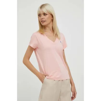 Zdjęcie Polo Ralph Lauren t-shirt bawełniany kolor różowy