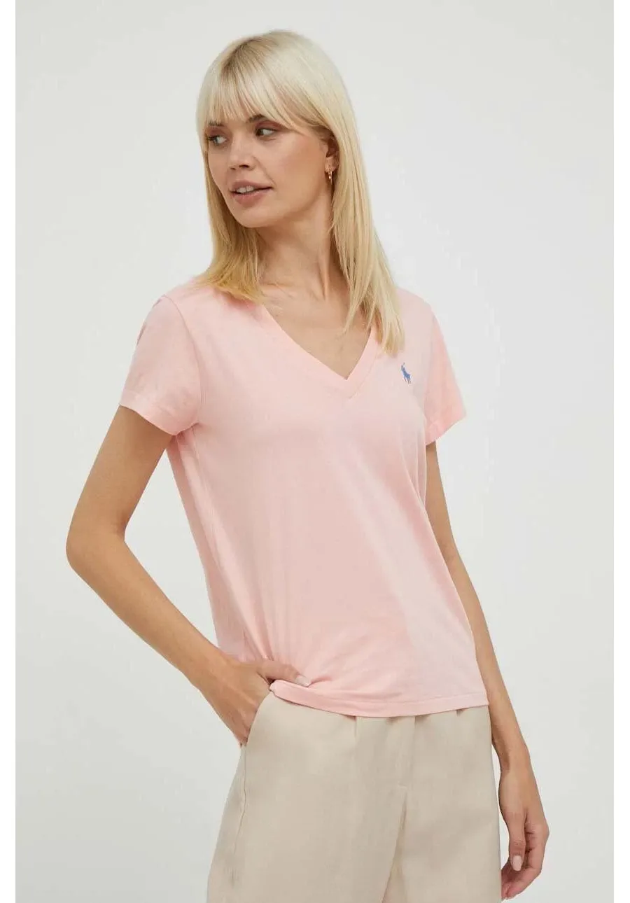 obrazek 1 Polo Ralph Lauren t-shirt bawełniany kolor różowy