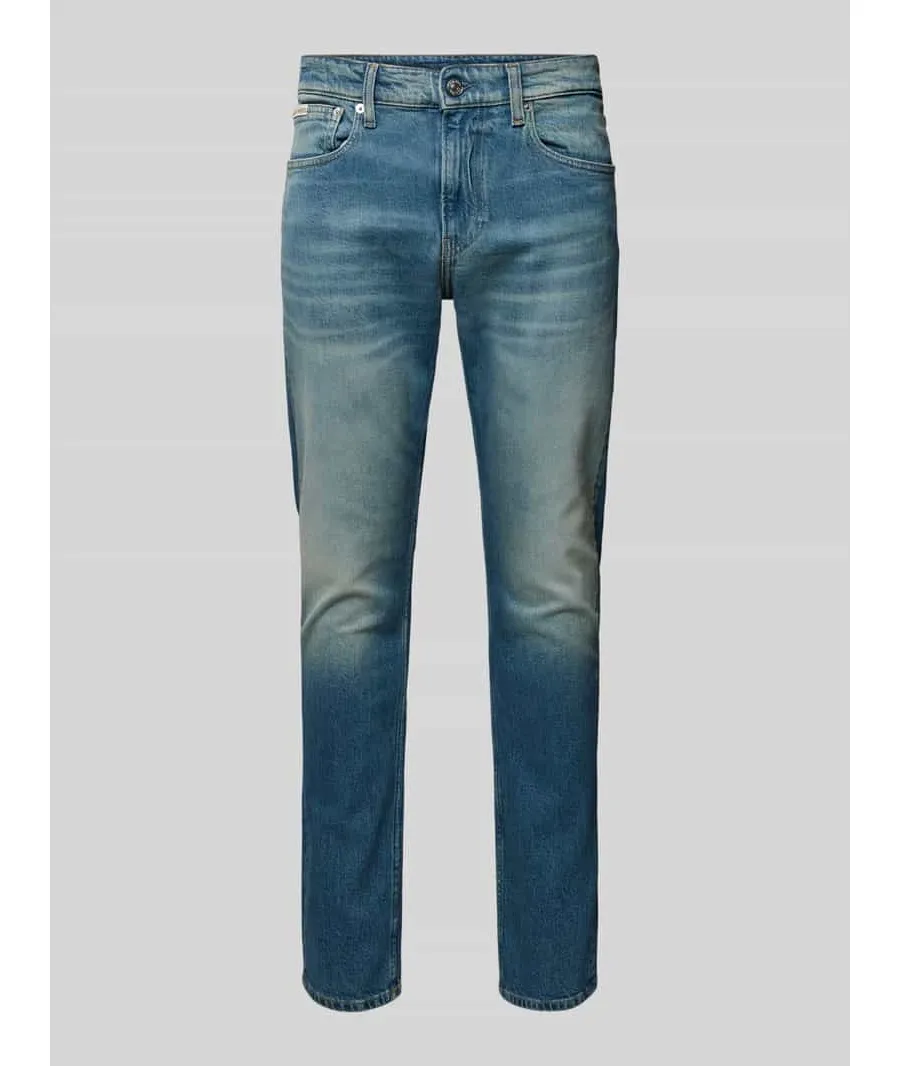 obrazek 1 Jeansy o kroju slim tapered fit z 5 kieszeniami