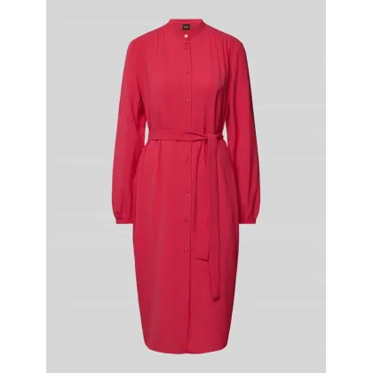 Zdjęcie Sukienka o długości do kolan z wiązanym paskiem model ‘Deborah’