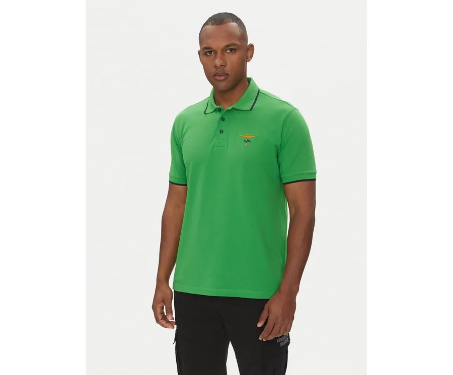 obrazek 1 Aeronautica Militare Polo 251PO1308P82 Zielony Regular Fit