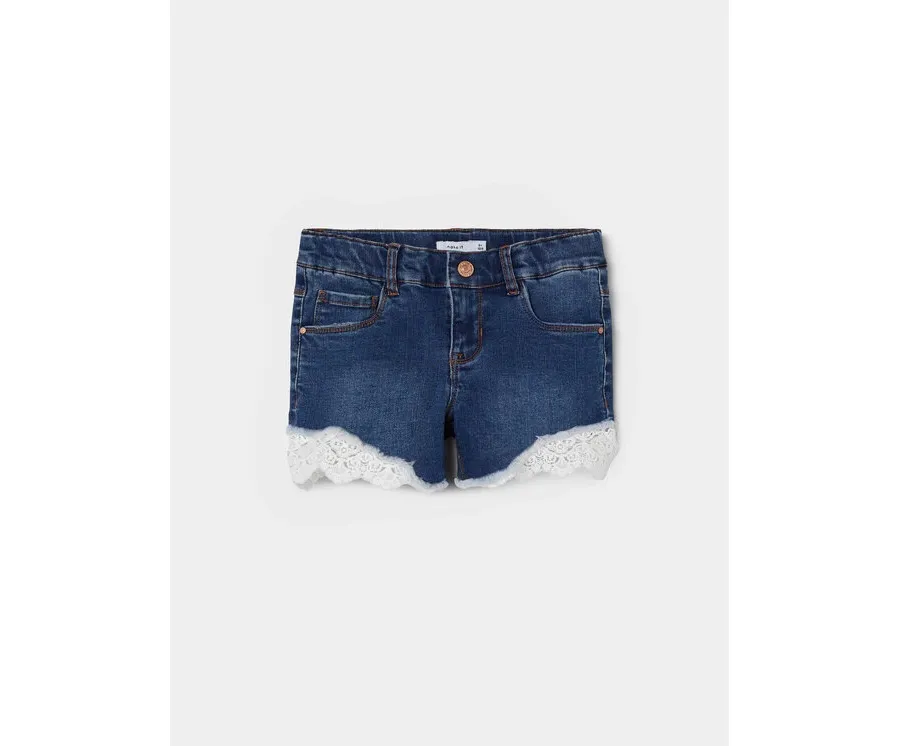 obrazek 1 NAME IT Szorty jeansowe 13197440 Granatowy Slim Fit