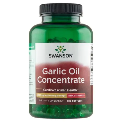 Zdjęcie Swanson Garlic Oil Olej Czosnkowy 3 mg 500 Kapsułek