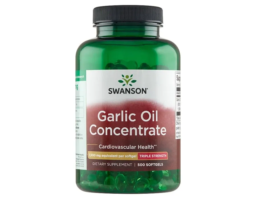 obrazek 1 Swanson Garlic Oil Olej Czosnkowy 3 mg 500 Kapsułek