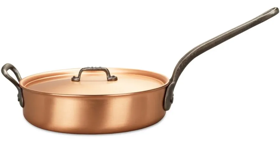 obrazek 4 Patelnia sauté z miedzi 28 cm z uchwytem z żeliwa