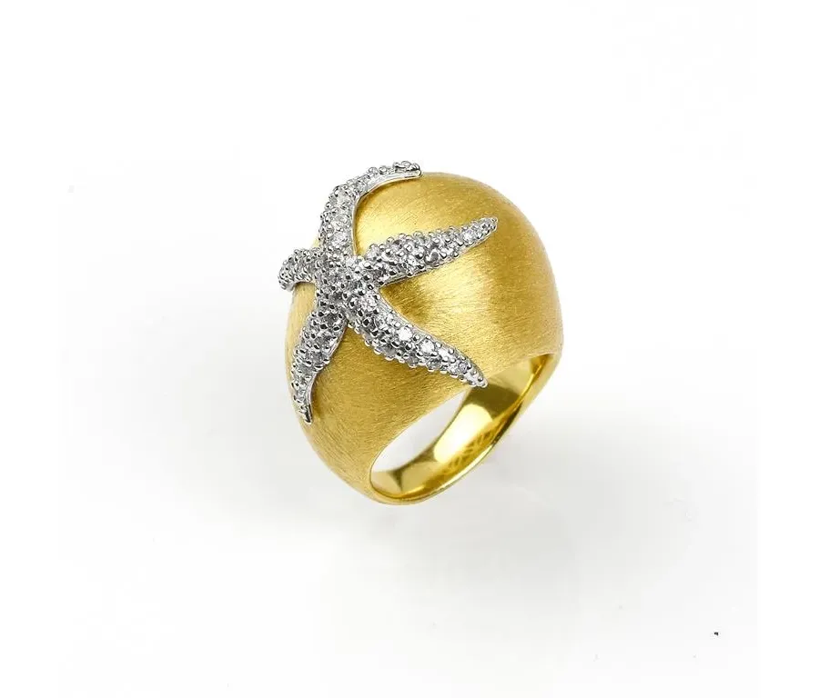 obrazek 1 Elegancki pierscionek 18-karatowe pozłacane srebro Białe cyrkonie 3x2,5x2,5 cm