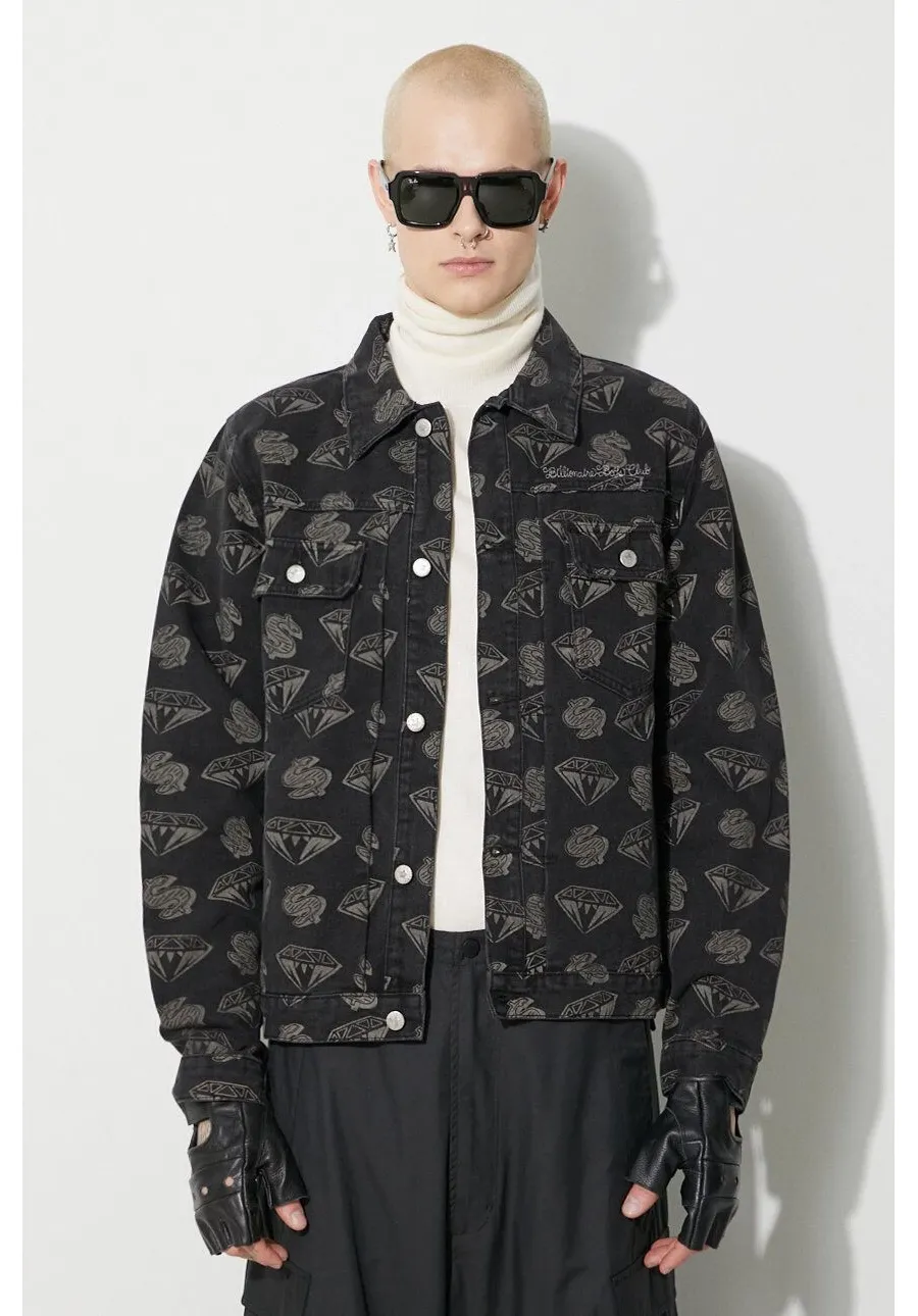 obrazek 1 Billionaire Boys Club kurtka jeansowa Diamonds & Dollars Denim męska kolor czarny przejściowa B23409