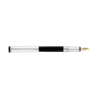 Picture Classic black and silver plated fountain pen from Germany - Waldmann
