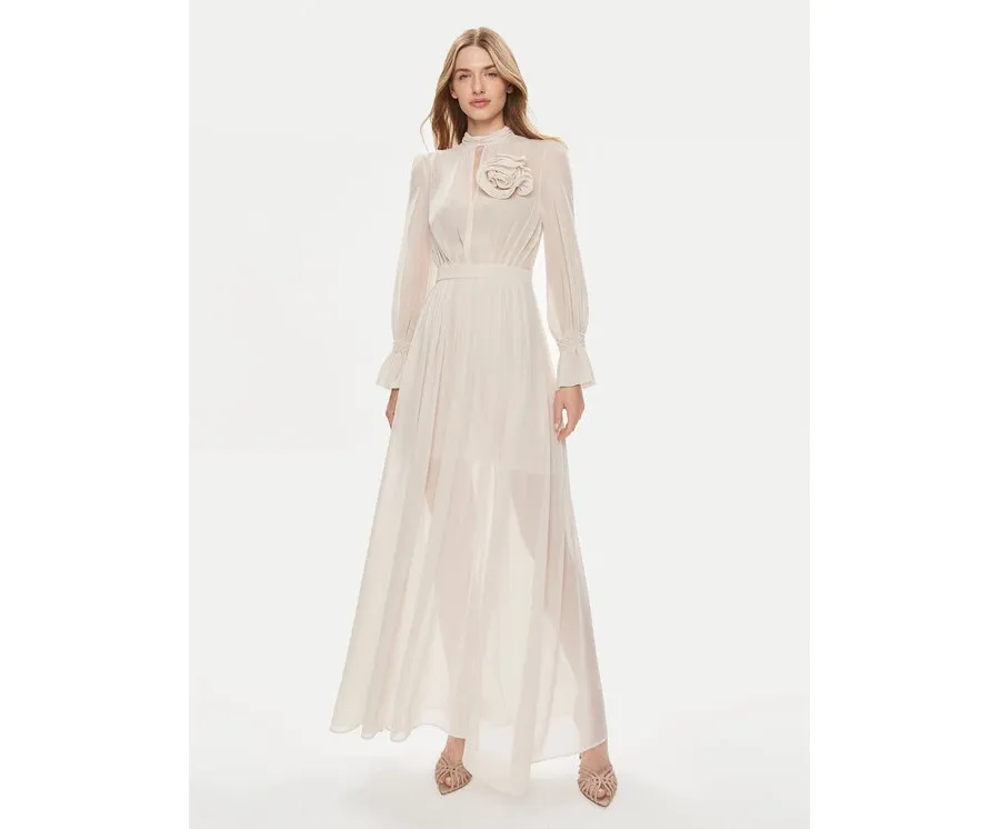 obrazek 1 Kontatto Sukienka wieczorowa B447F Beżowy Regular Fit