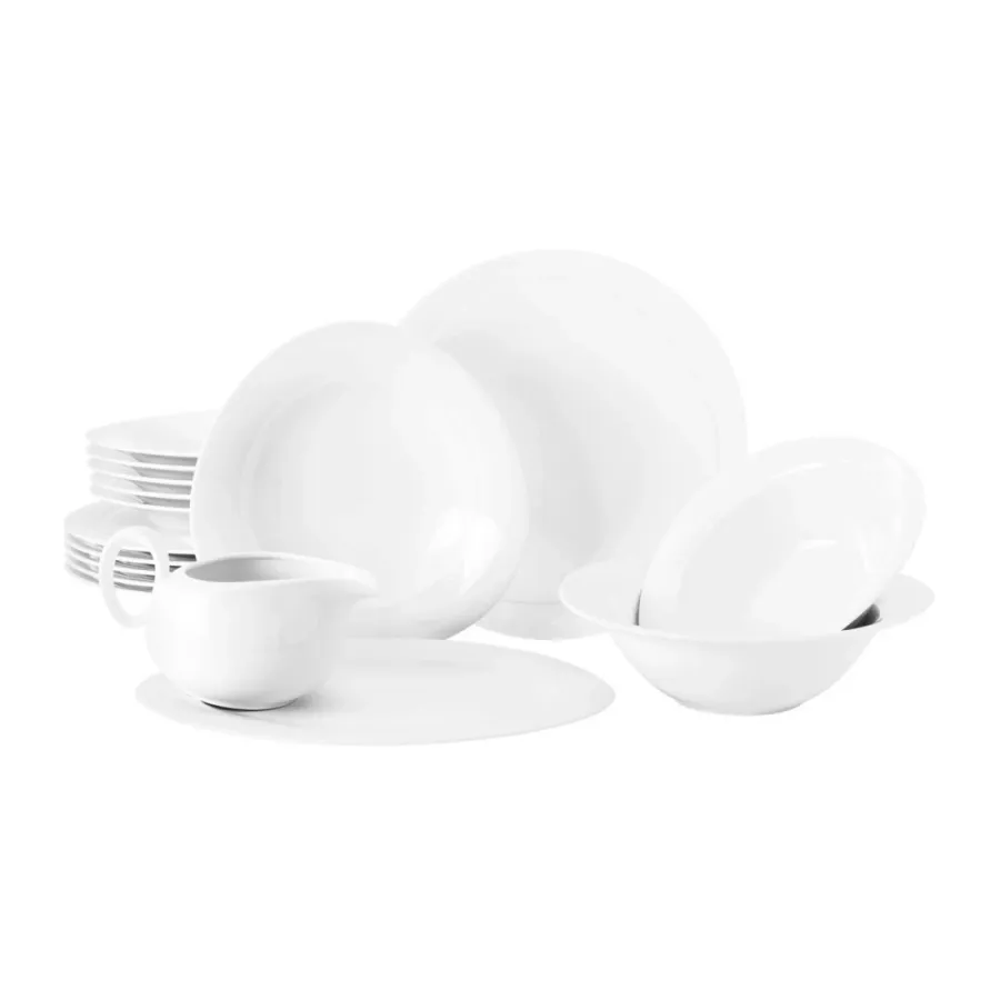 obrazek 1 Niemiecka porcelana – wyjątkowy 16-elementowy zestaw obiadowy - Seltmann Weiden
