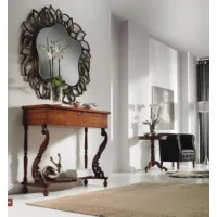 Picture An interesting round mirror for a prestigious living room in a modern style