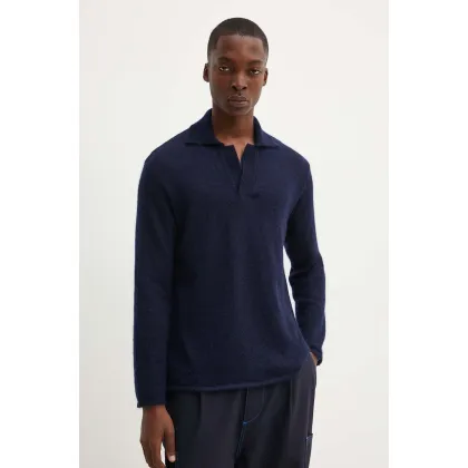 Zdjęcie Sunnei sweter wełniany męski kolor granatowy lekki CRTWMKNW016