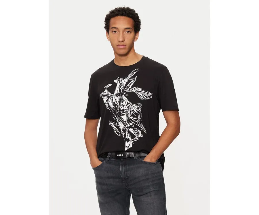 obrazek 1 Hugo T-Shirt 50524023 Czarny Regular Fit HUGO