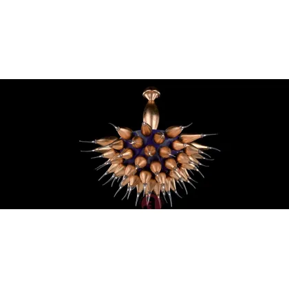 Zdjęcie Oryginalny żyrandol z płomieniami ze szkła Murano z Włoch - Vetreria Artistica Rosa