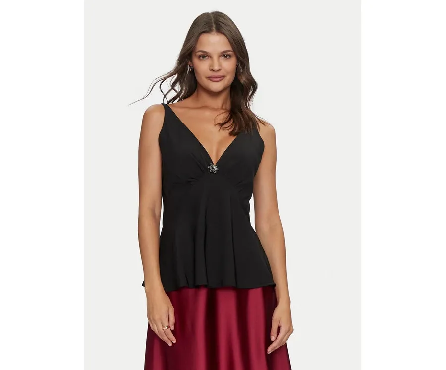 obrazek 1 Rinascimento Top CFC0119900003 Czarny Regular Fit
