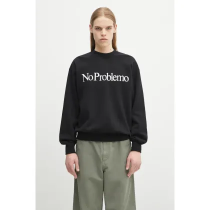 Zdjęcie No Problemo bluza bawełniana No Problemo Sweatshirt kolor czarny z nadrukiem NP2000203
