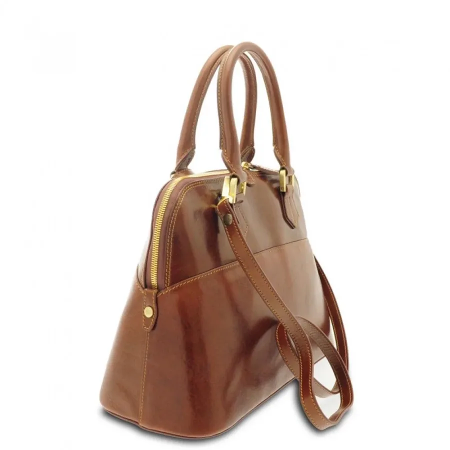 obrazek 2 Luksusowa torebka typu kuferek ze skóry - Giudi