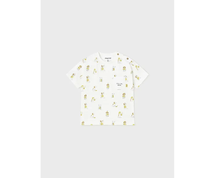 obrazek 1 Mayoral T-Shirt 1016 Biały Regular Fit